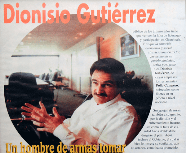 Hemeroteca: Dionisio Gutiérrez, un hombre de armas tomar