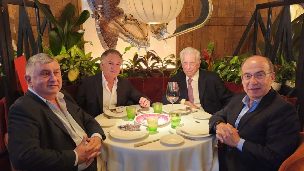 Dionisio Gutiérrez meets with Mario Vargas Llosa, Felipe Calderón and Gerardo Bongiovanni in Madrid